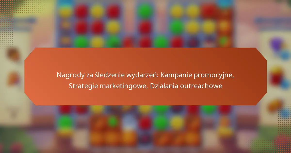 Nagrody za śledzenie wydarzeń: Kampanie promocyjne, Strategie marketingowe, Działania outreachowe