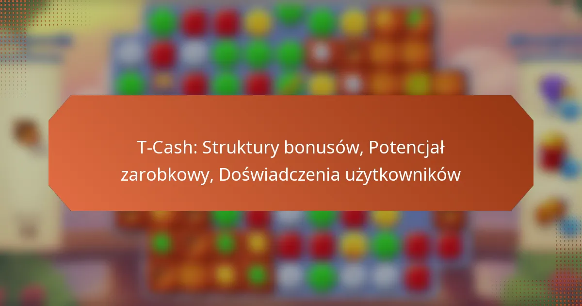 T-Cash: Struktury bonusów, Potencjał zarobkowy, Doświadczenia użytkowników