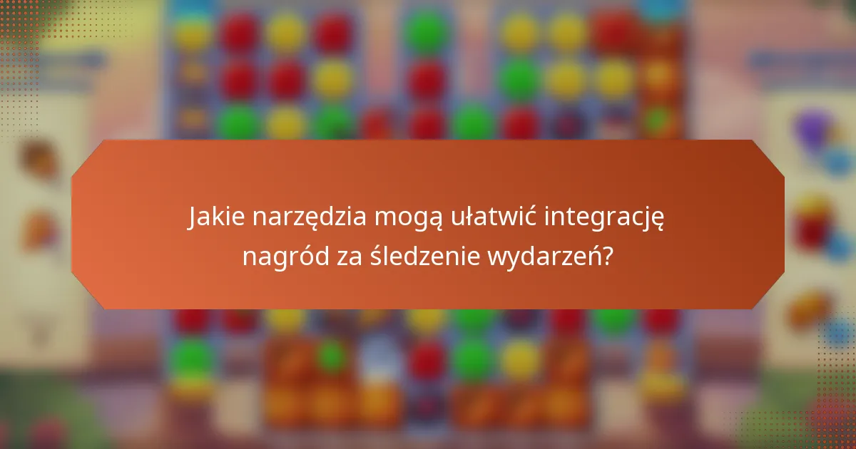 Jakie narzędzia mogą ułatwić integrację nagród za śledzenie wydarzeń?